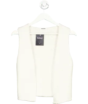 Rumoured Cream Knitted Open Vest UK S