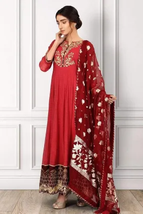 Sadia Aamir - Berry Pink Yaqoot - SAL-06 - Embroidery - 1 Piece