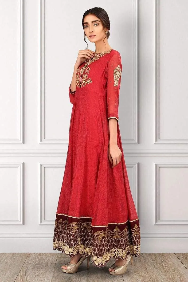Sadia Aamir - Berry Pink Yaqoot - SAL-06 - Embroidery - 1 Piece