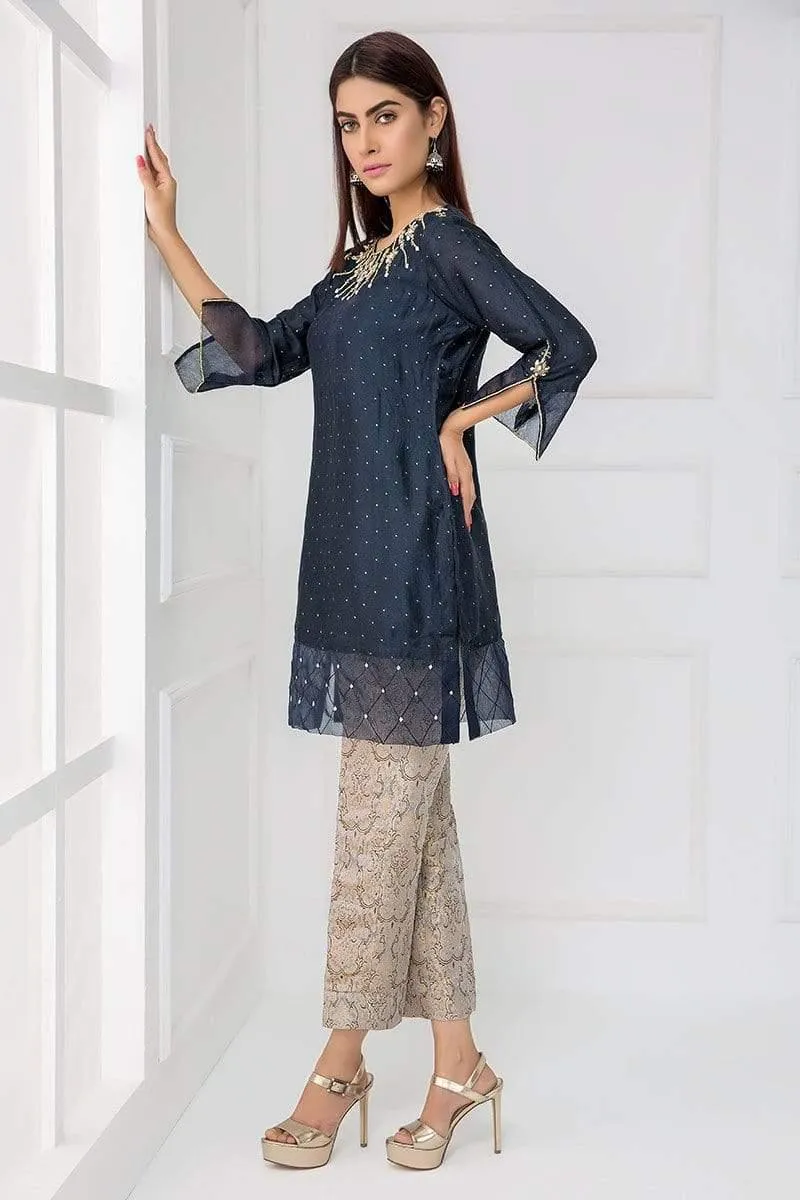 Sadia Aamir - Midnight Blue Royal - SA-LP04 - Khaddi Cotton - 1 Piece