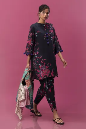 Sana Safinaz - H243-022B-2AC - Black - Printed - 2 Piece - Unstitch
