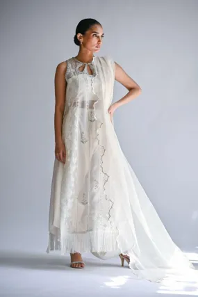 Sania Maskatiya - Ora - ORGANZA - Ivory - 3 Piece