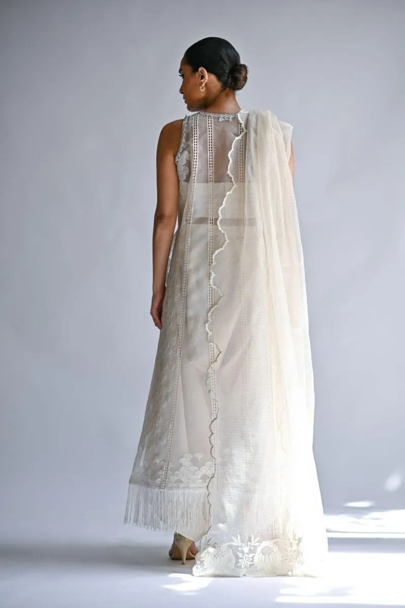 Sania Maskatiya - Ora - ORGANZA - Ivory - 3 Piece