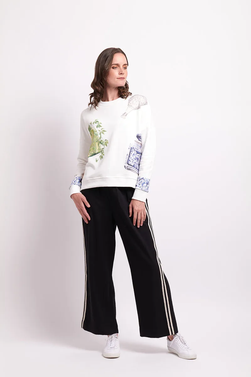 Scoop-Tacular Sweater in Cream / Quirky