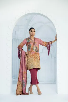Shamaeel - A gorgeous composition of beautiful shades of mauve and gold - ECK - 05