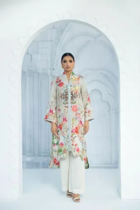 Shamaeel - Classic straight shirt silhouette print on cotton silk - ECK - 06