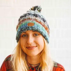 Sierra Knit Cable Pom Pom Beanie