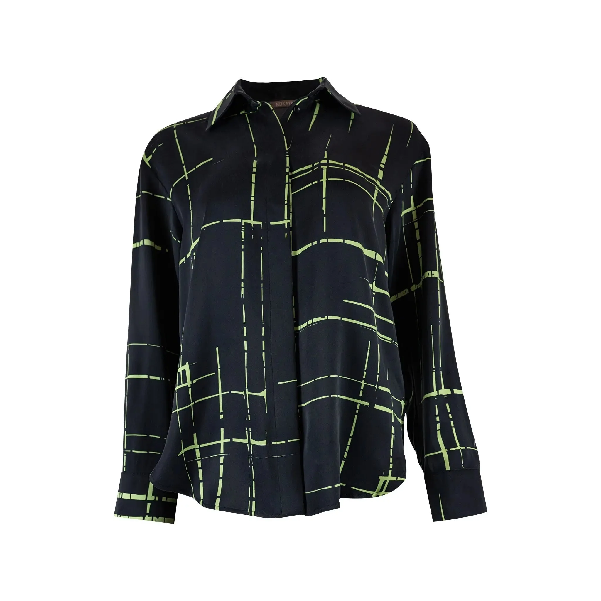Silk Dreamscape Black Check Shirt
