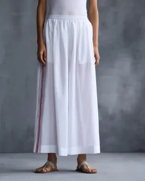 Soto Flared Pants - White & Red