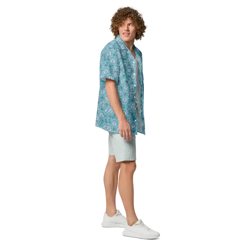 Sunny Summer Flowers Button Shirt