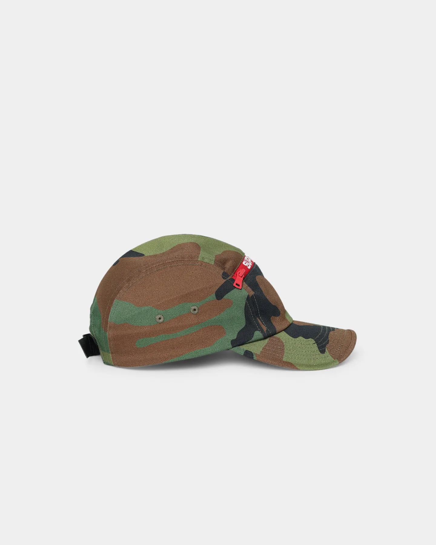 Supreme Top Zip Camp Cap Woodland Camo