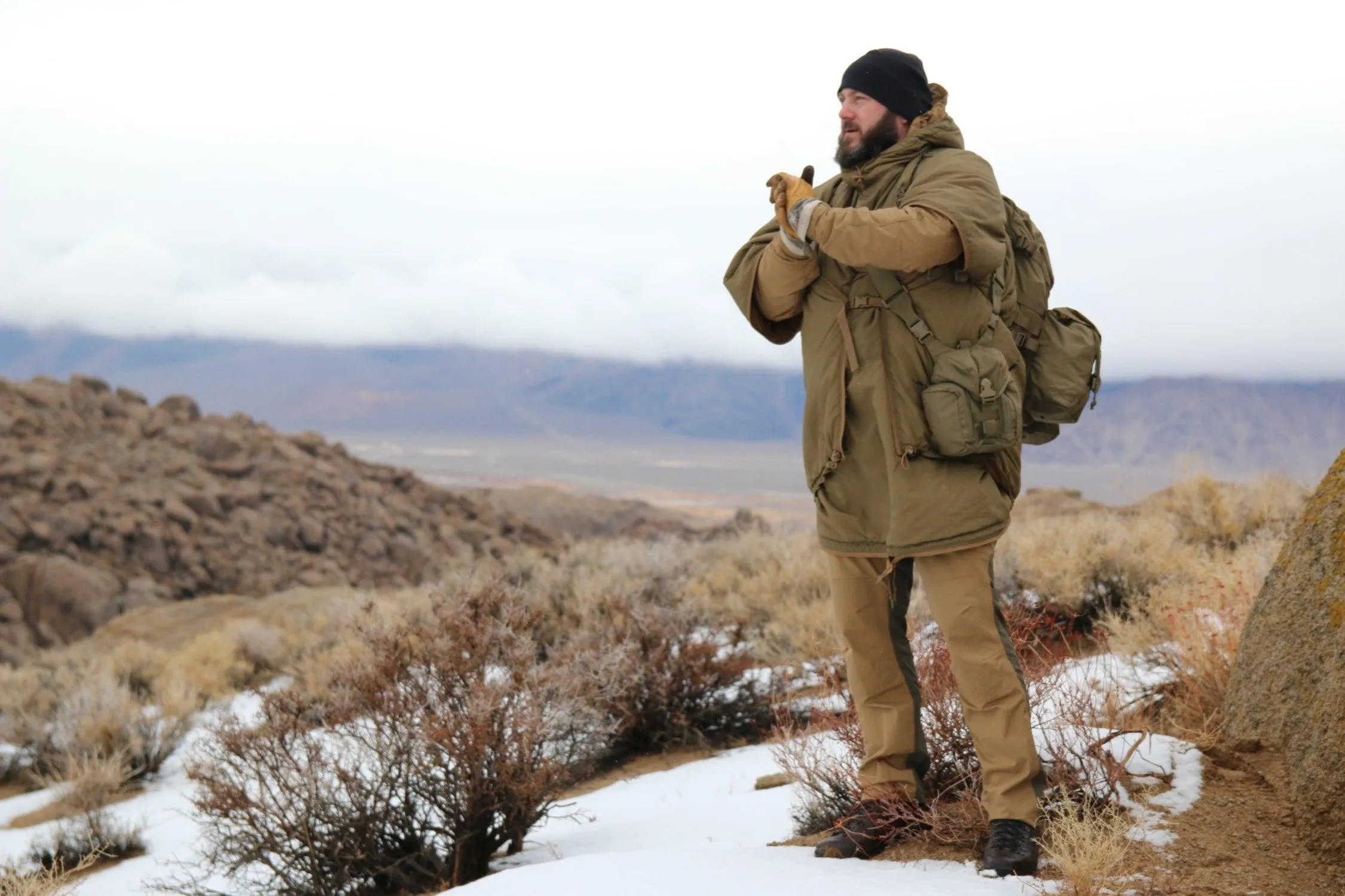 SWAGMAN ROLL Climashield Poncho - Desert Night Camo