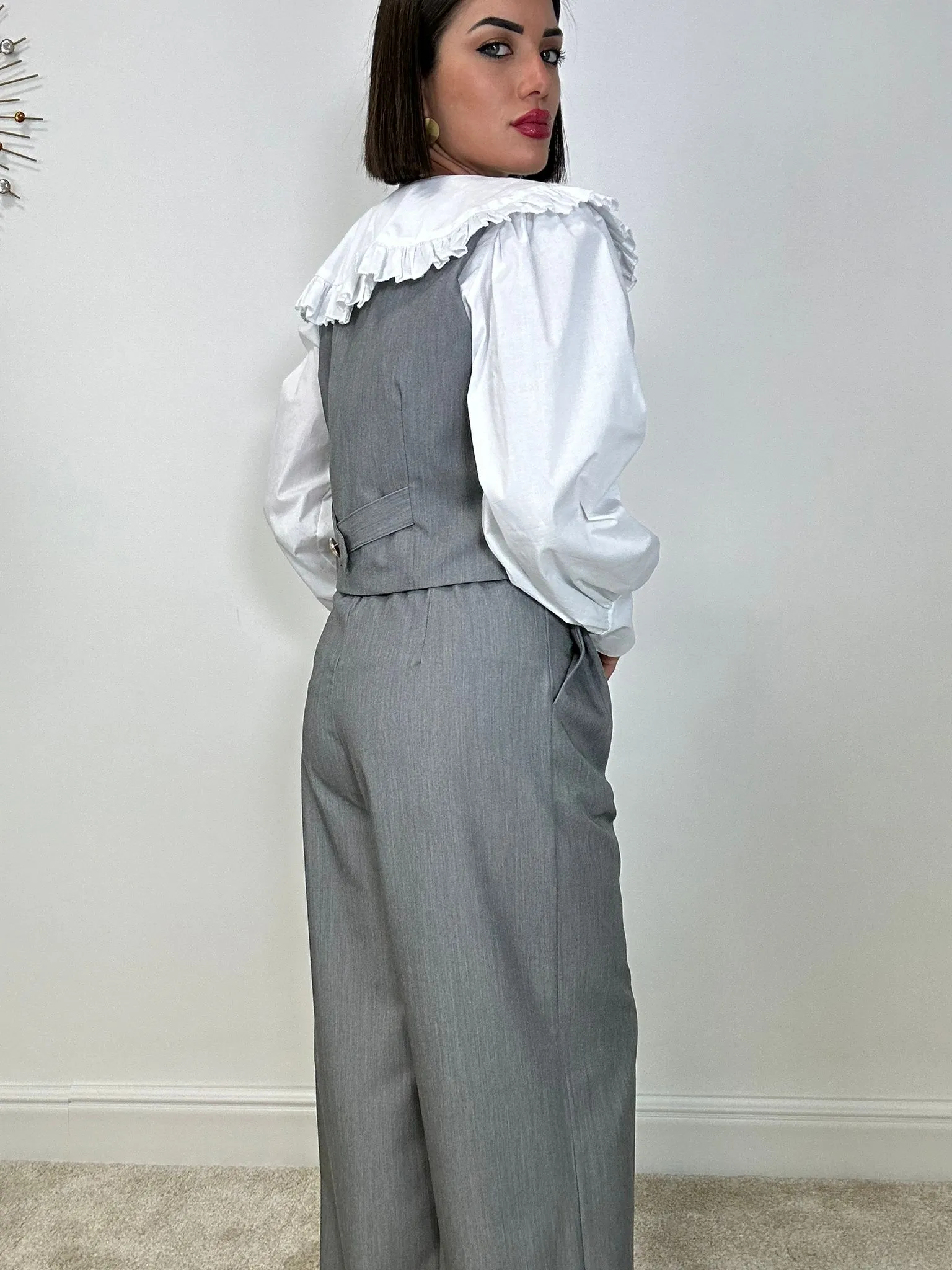 Tailleur Smanicato (Gilet   Pantalone) Grigio