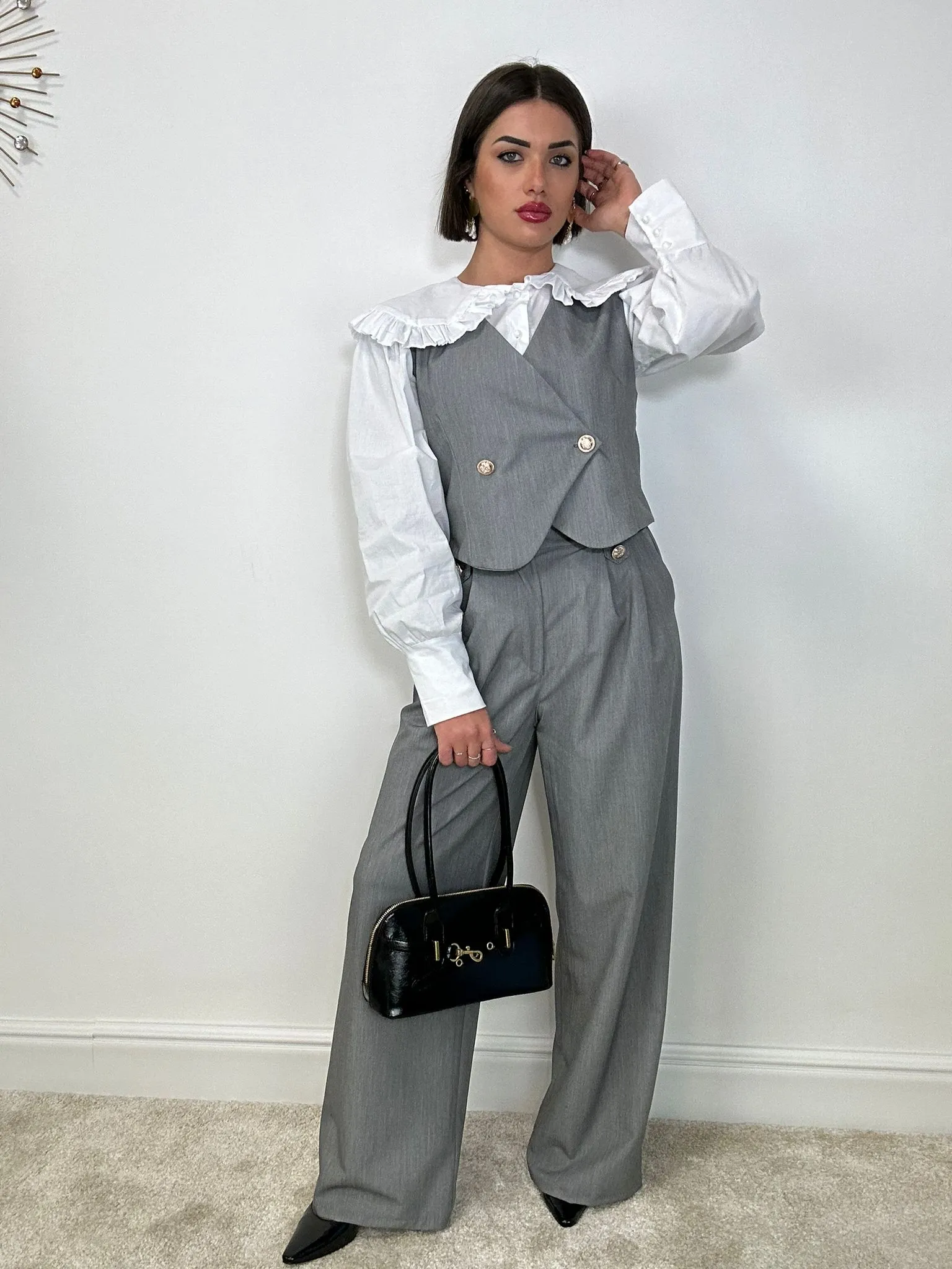 Tailleur Smanicato (Gilet   Pantalone) Grigio