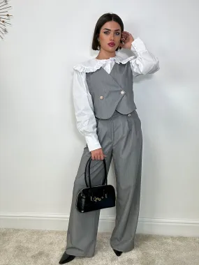 Tailleur Smanicato (Gilet   Pantalone) Grigio