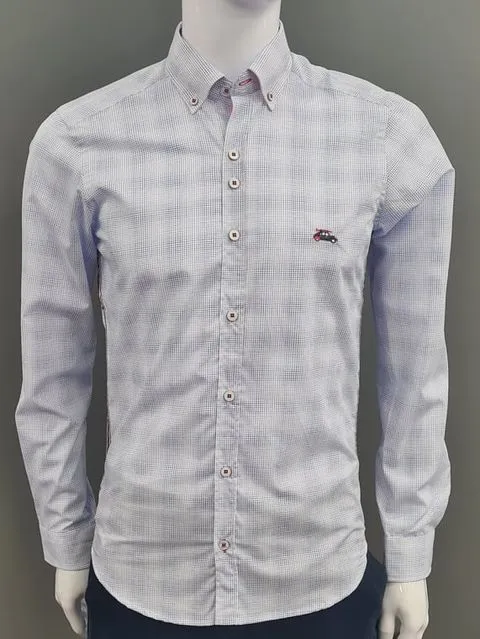 The Surf Car Roma Casual Shirt 9052 - Blue/White