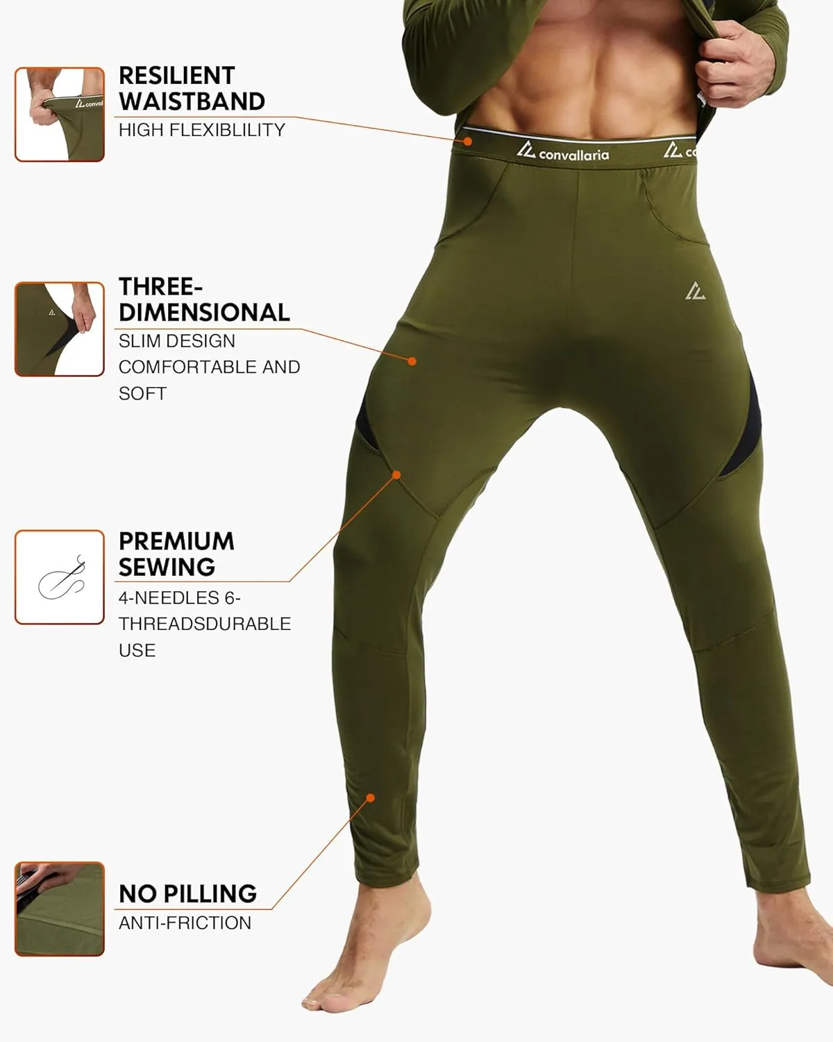 Thermal Underwear Long Johns Set Mens Winter Gift Hunting Gear Sport Base Layer Bottom Top