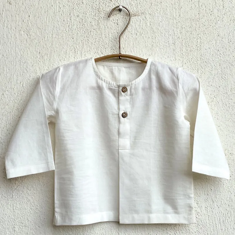 UNISEX ESSENTIAL WHITE KURTA   PANTS