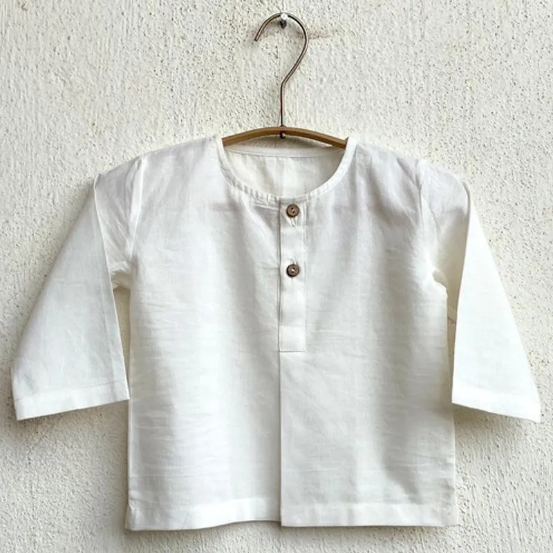 UNISEX ORGANIC ESSENTIAL WHITE KURTA   MINT PANTS