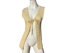 Vintage 70's crochet vest S M