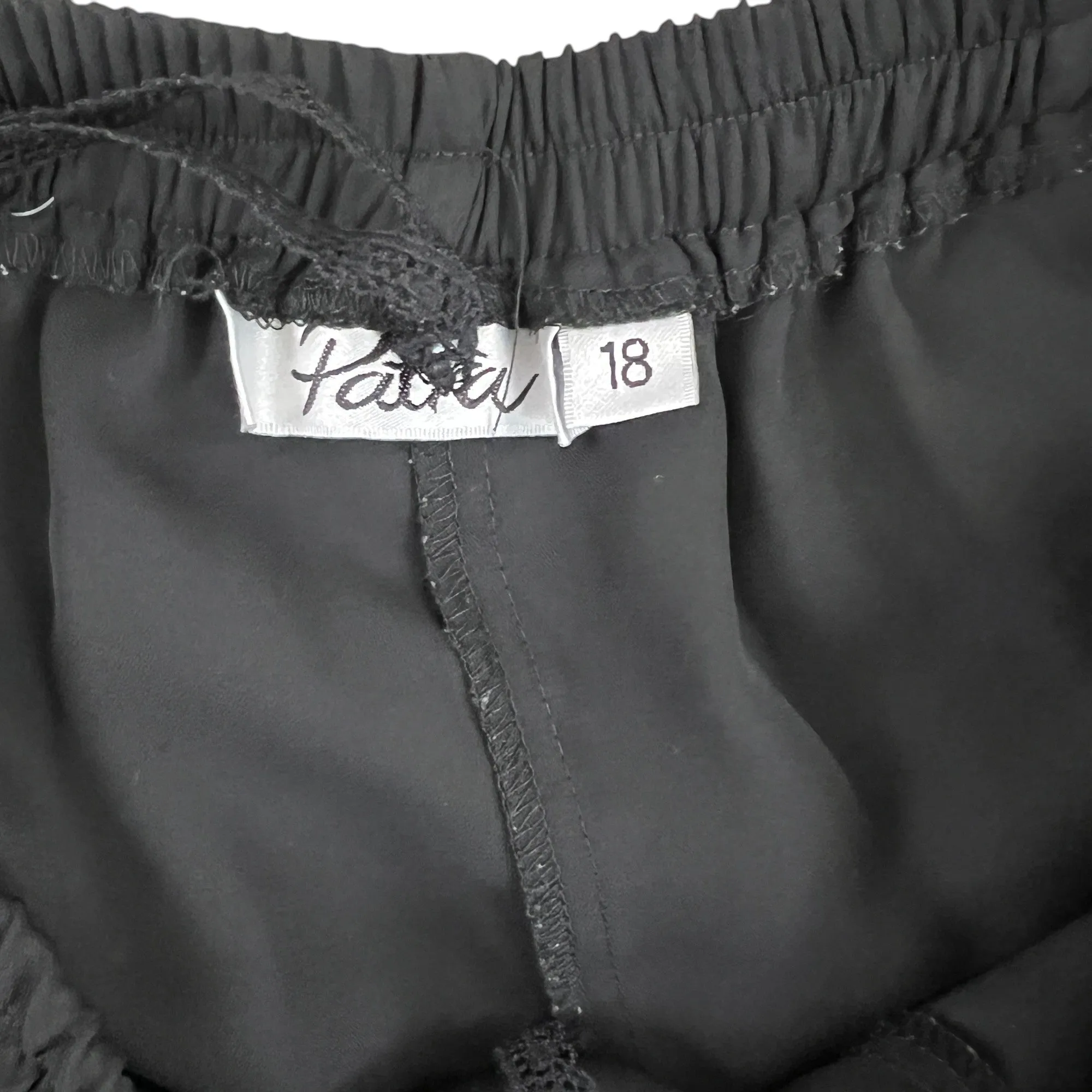 Vintage Black Semi Sheer Wide Leg Pants Size 18