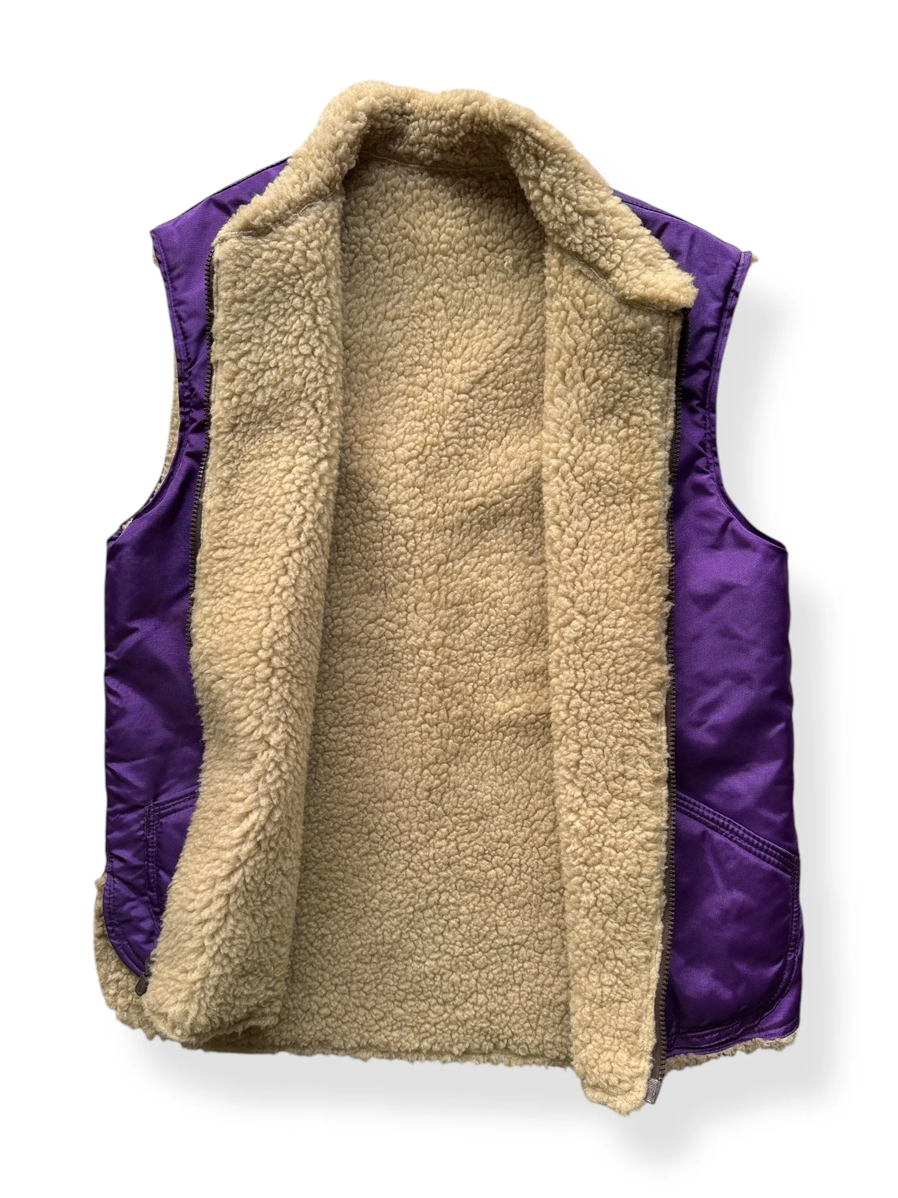 Vintage Deep Pile Fleece Vest SZ L