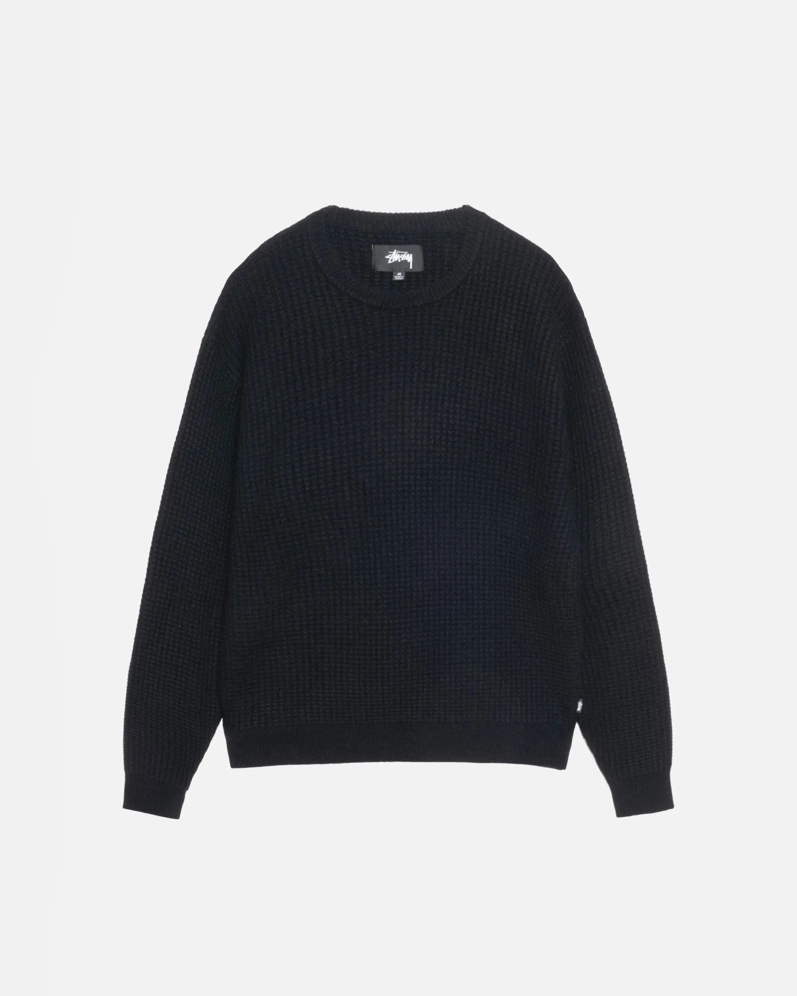 WAFFLE KNIT CASHMERE CREW