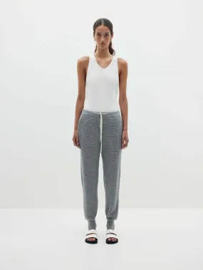 WAFFLE MARINO CASHMERE KNIT PANT - GREY MARLE