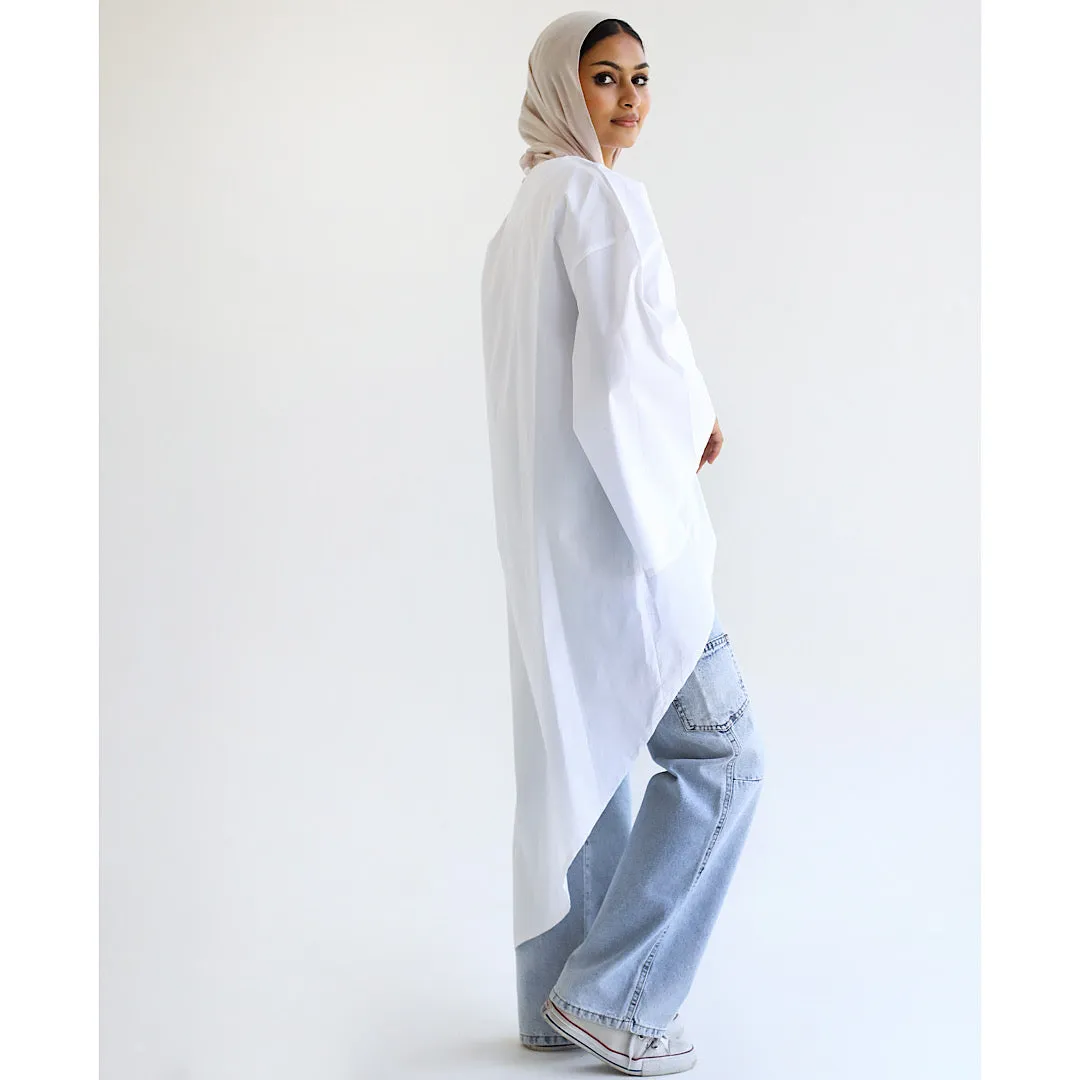 White assymetric top