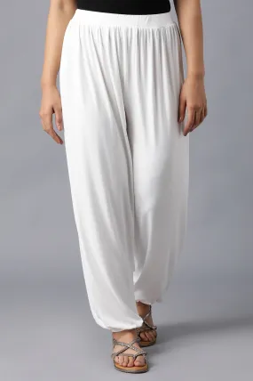 White Flared Harem Pants