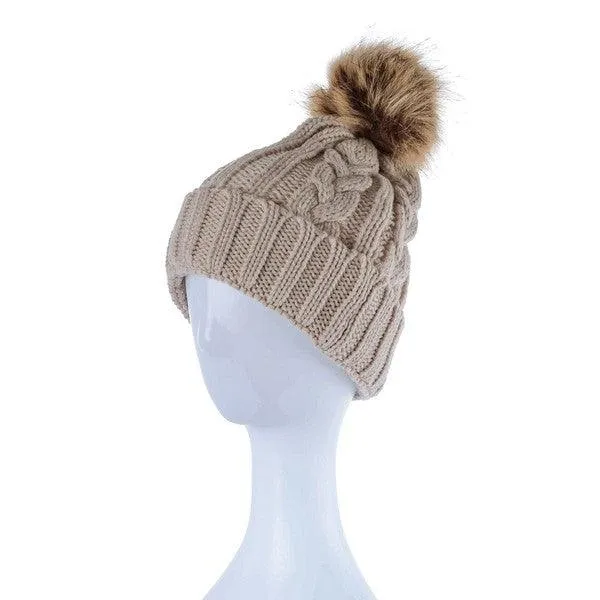 Womens Pom Beanie