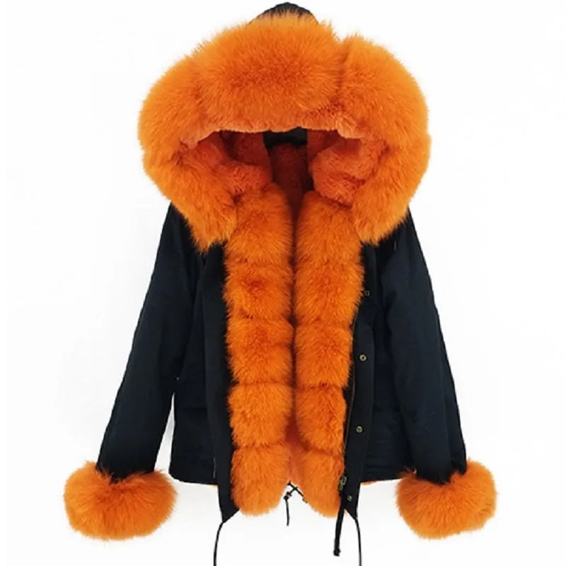 Women's Winter Casual Warm Long Parka With Fox Fur