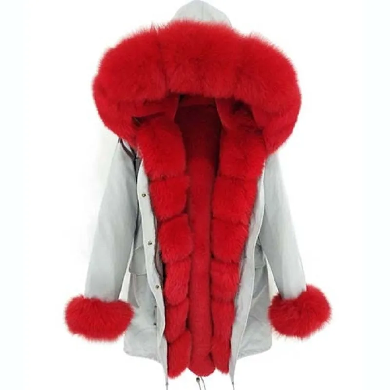 Women's Winter Casual Warm Long Parka With Fox Fur