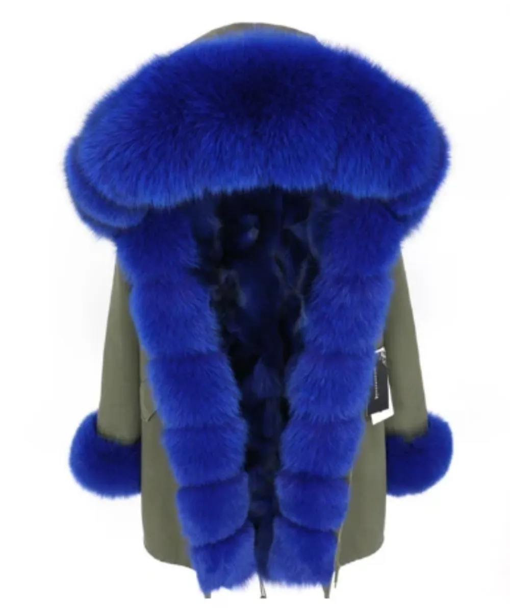 Women's Winter Casual Warm Long-Sleeved Parka With Fox Fur