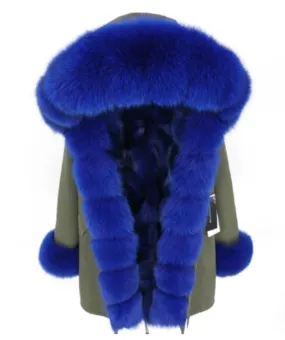 Women's Winter Casual Warm Long-Sleeved Parka With Fox Fur