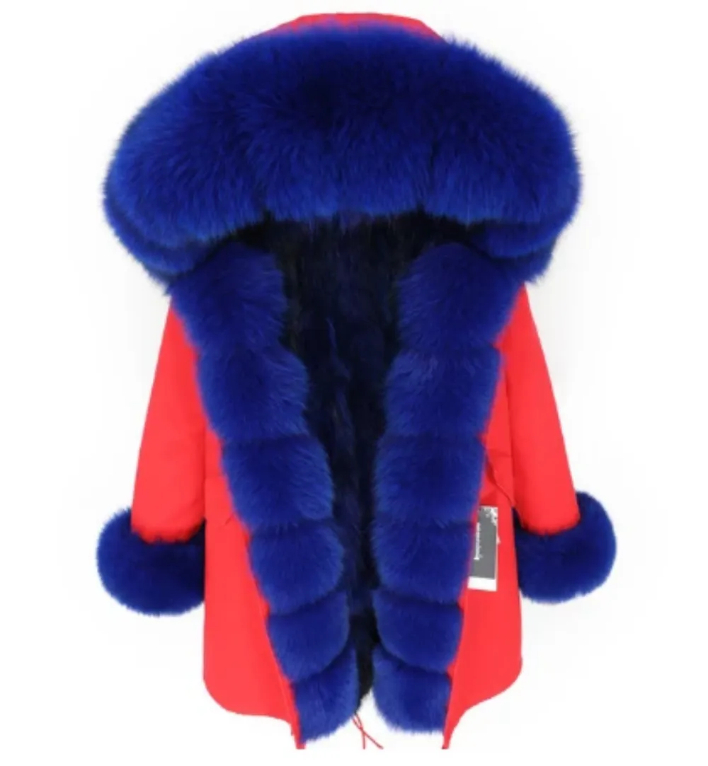 Women's Winter Casual Warm Long-Sleeved Parka With Fox Fur