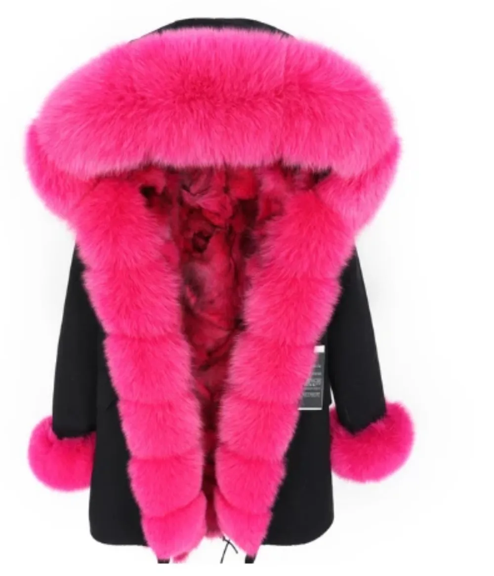 Women's Winter Casual Warm Long-Sleeved Parka With Fox Fur