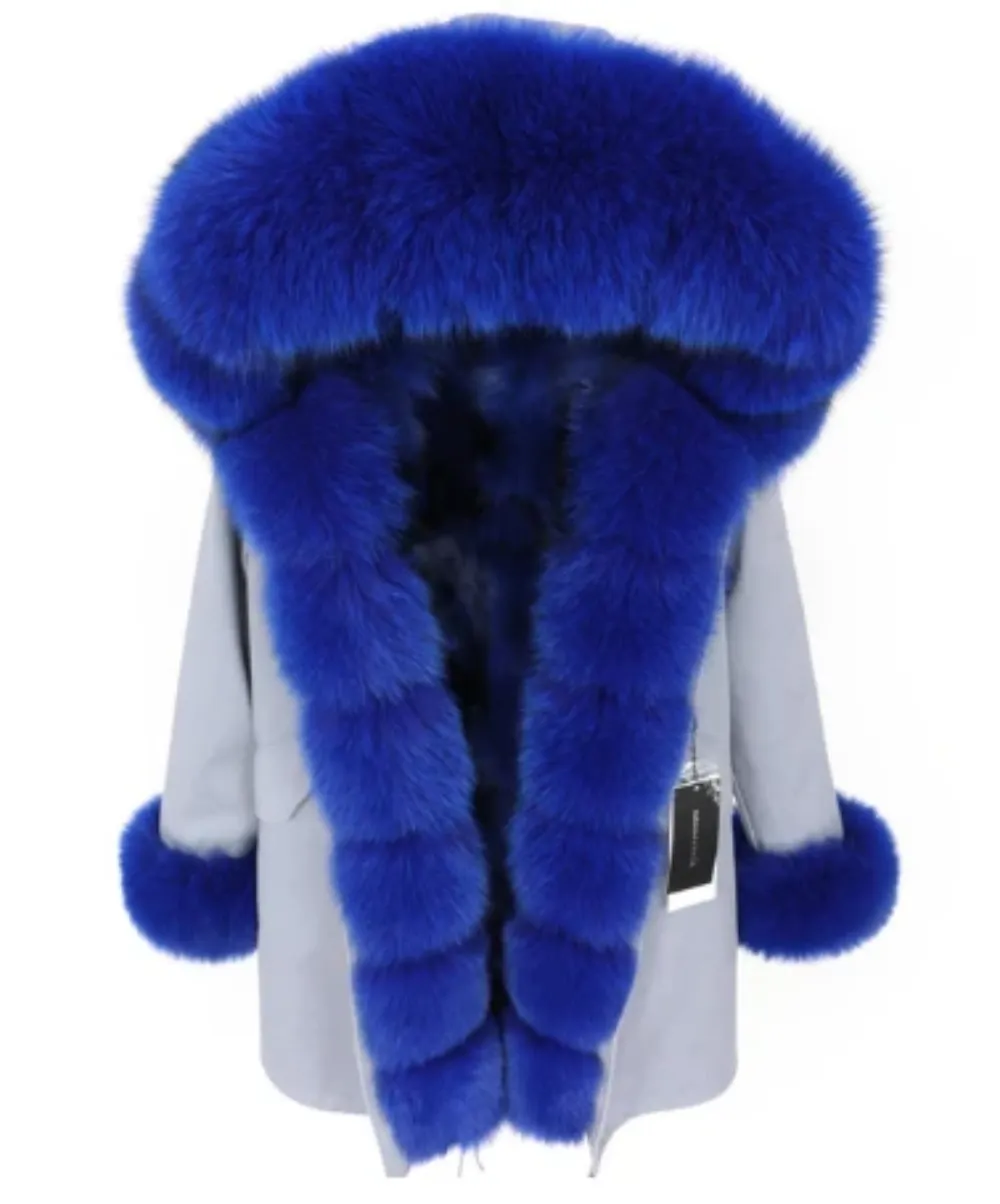 Women's Winter Casual Warm Long-Sleeved Parka With Fox Fur