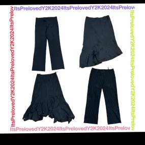 Y2K pinstripe office skirts & pants(RX-473)