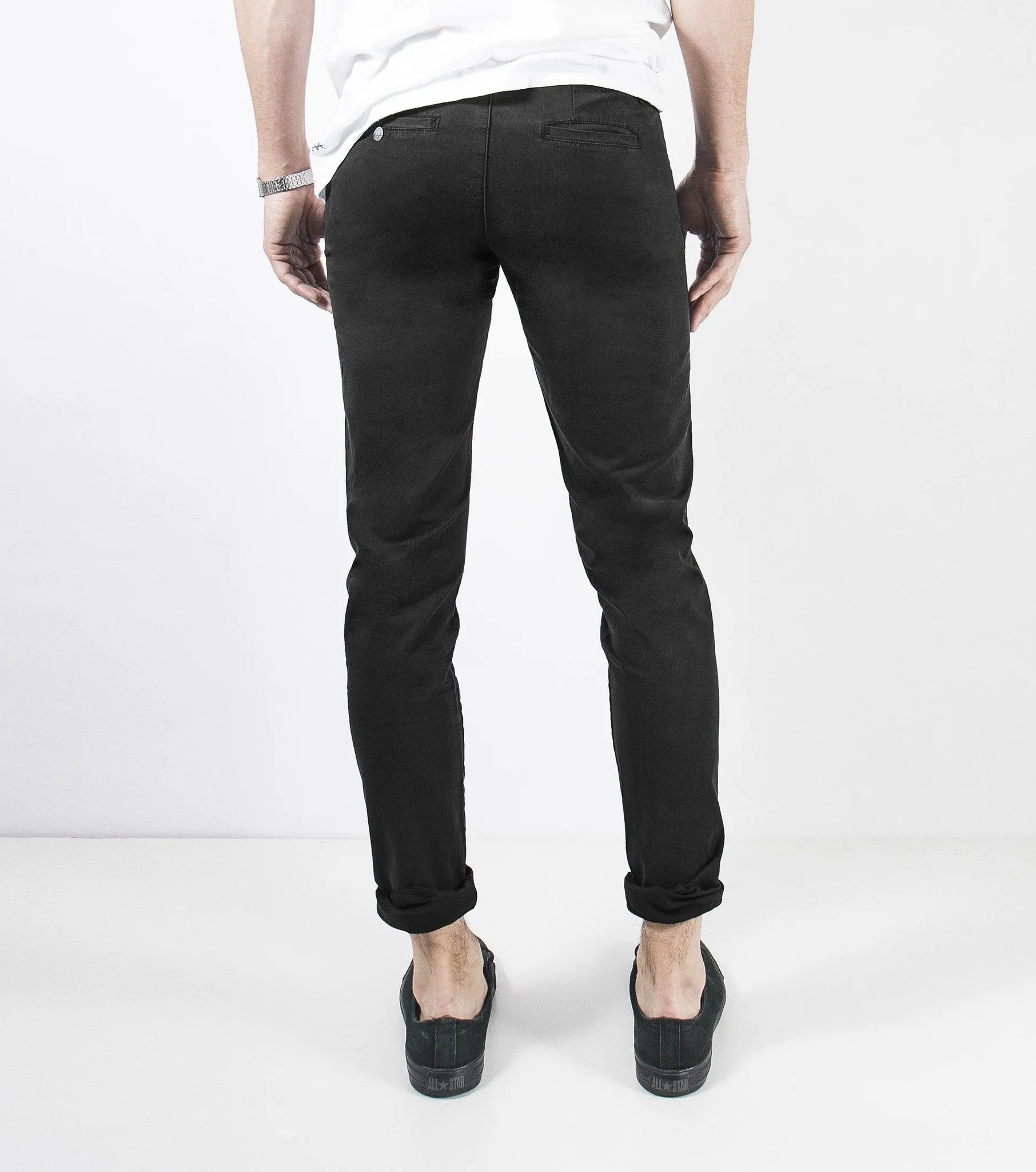 Ziggy Denim Pins & Needles Chino Relaxed Skinny - Jet Black ZM-086
