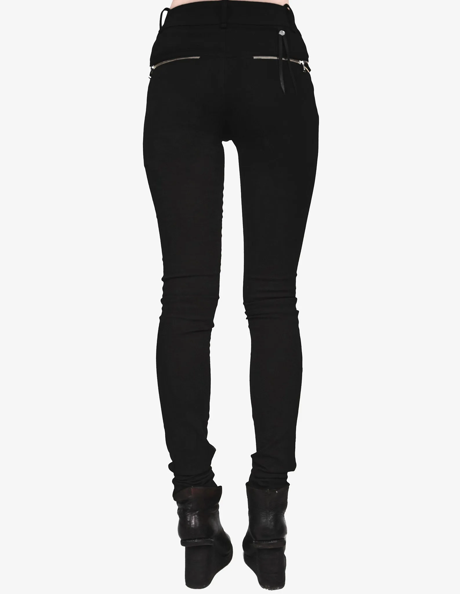 Zipped Stretch Denim Jeans