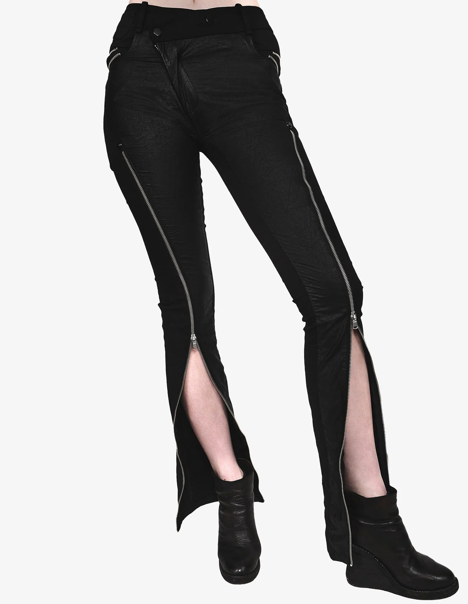 Zipped Stretch Denim Jeans