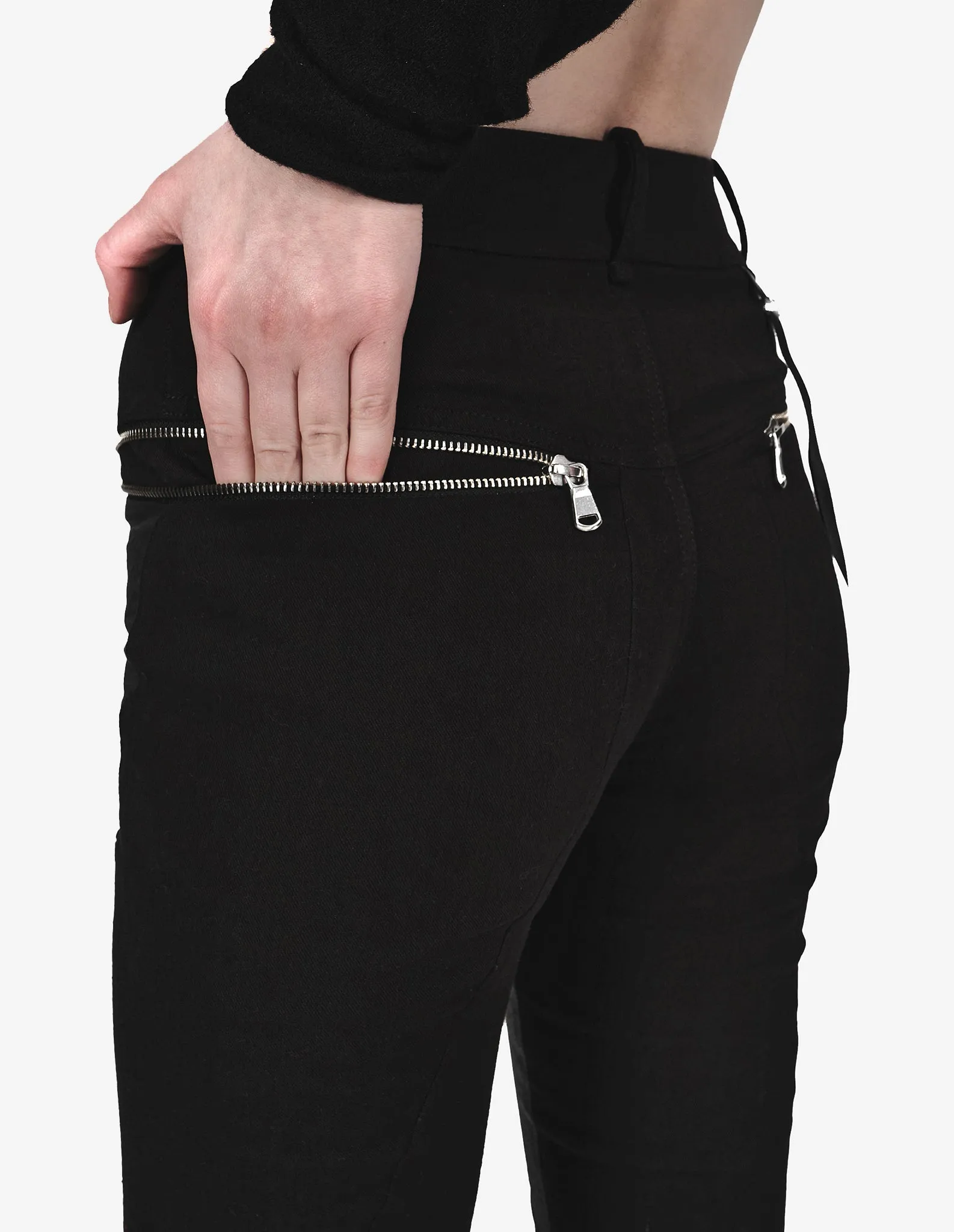 Zipped Stretch Denim Jeans