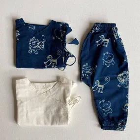 Zoo Bag - Zoo And White Angrakha with Zoo Pants